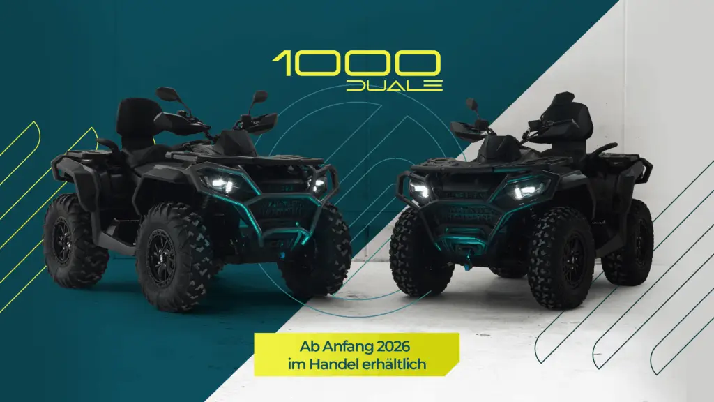 SPORTIVA 1000 DUALE™ und DUALE™ WIDE – neue ATV Oberklasse von SPORTIVA mit über 90 PS, V2-Motor, EPS und ABS. Ab Anfang 2026 im Handel erhältlich.